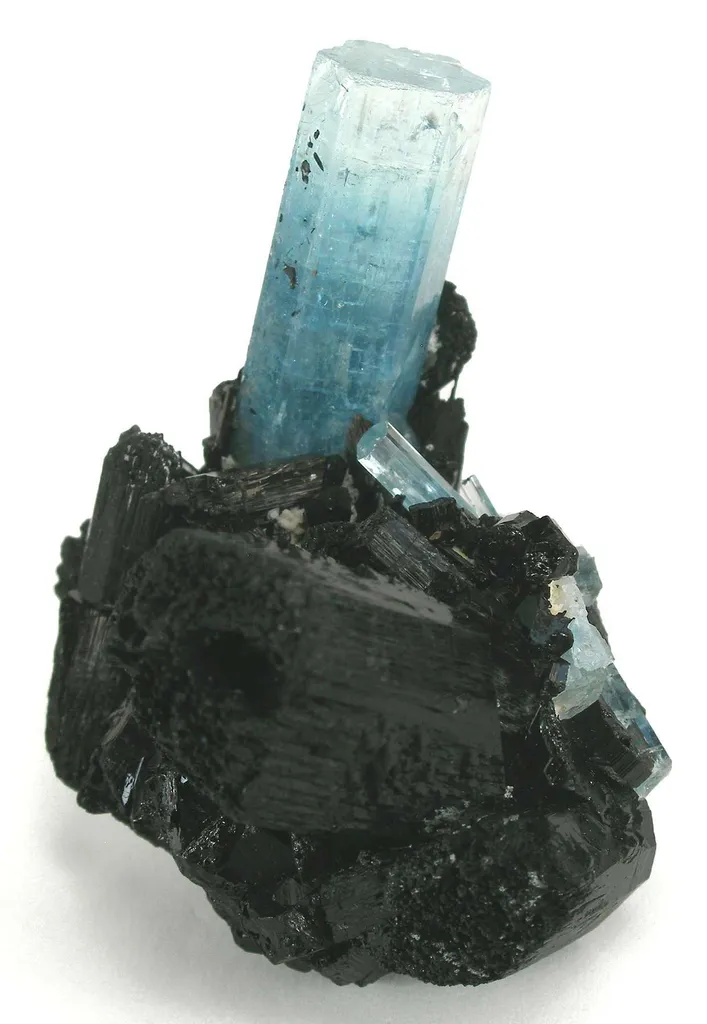 Aquamarine With Schorl image