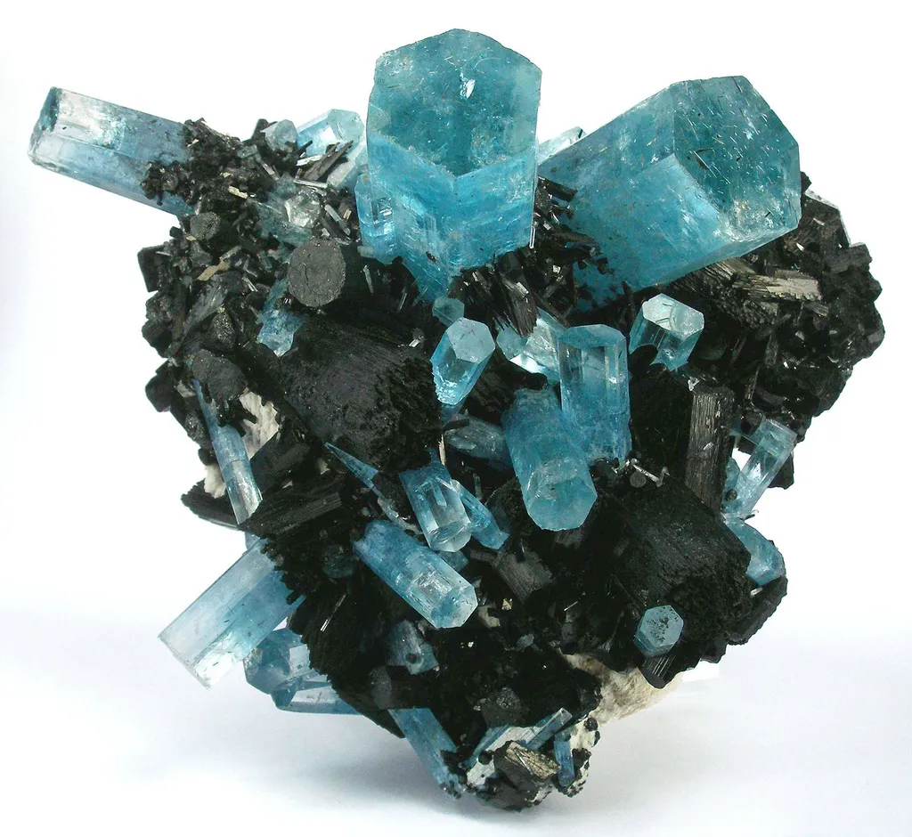 Aquamarine With Schorl image