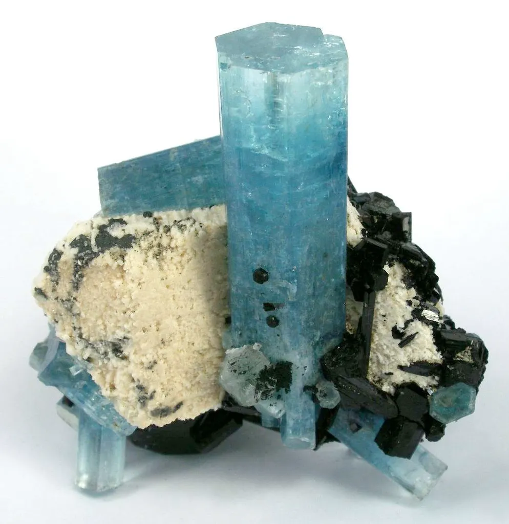 Aquamarine With Schorl image