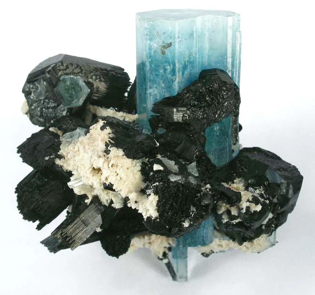 Aquamarine With Schorl image