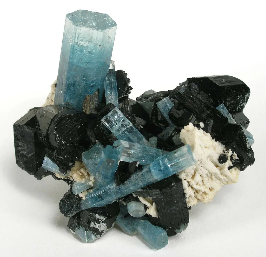 Aquamarine With Schorl image