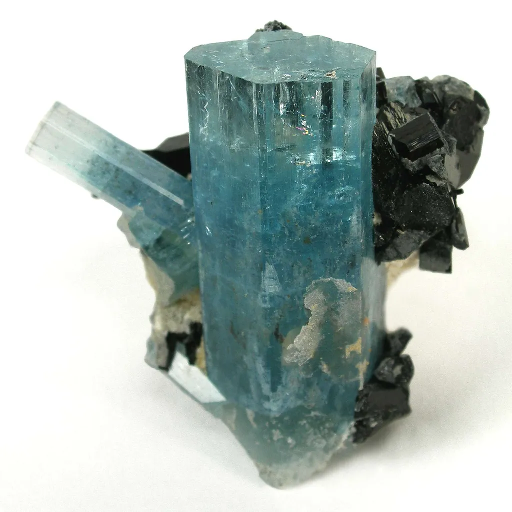 Aquamarine With Schorl image
