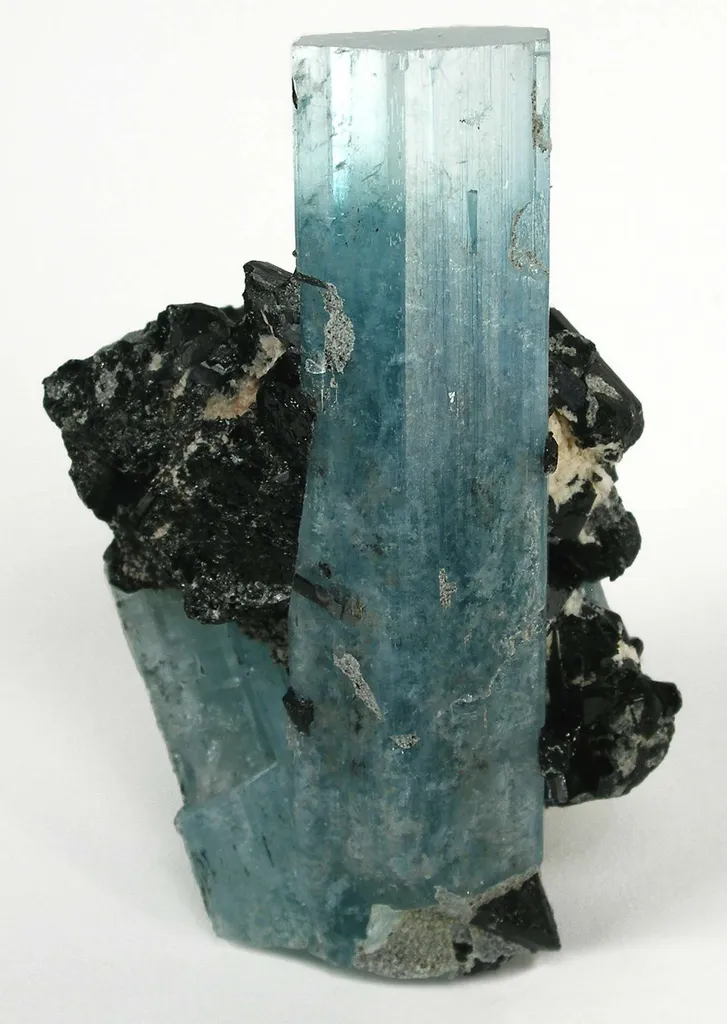Aquamarine With Schorl image