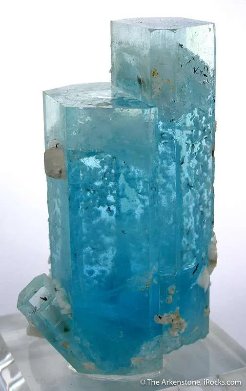 Aquamarine With Schorl And Albite image