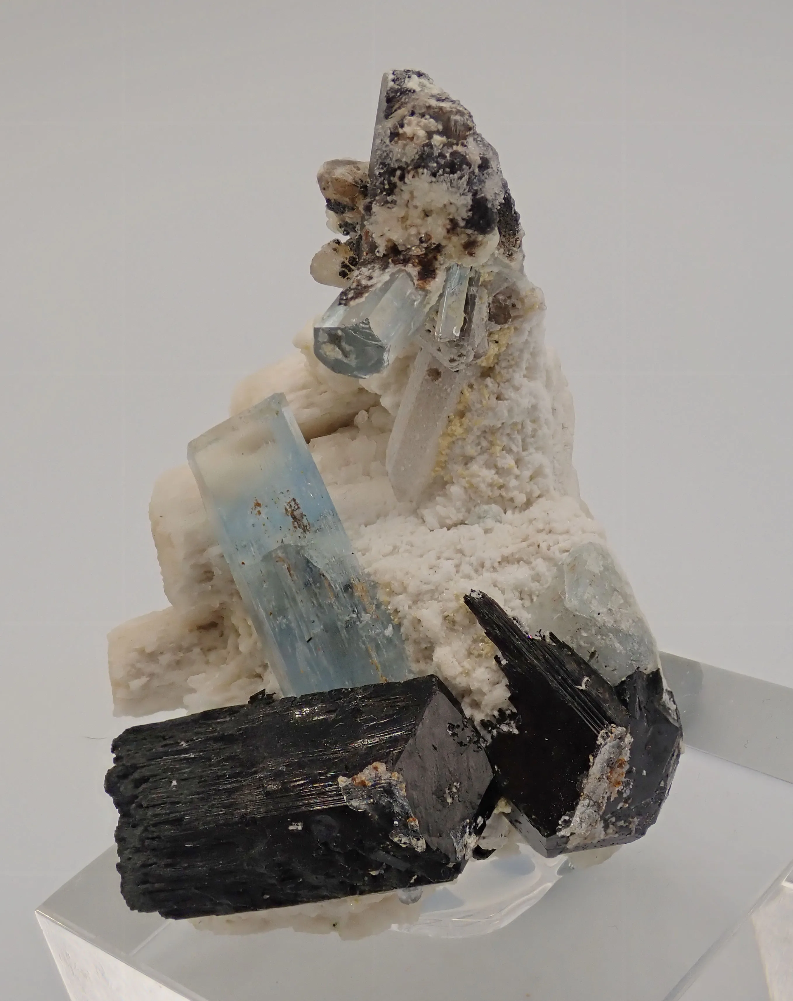 Aquamarine with Schorl and Feldspar - image 4