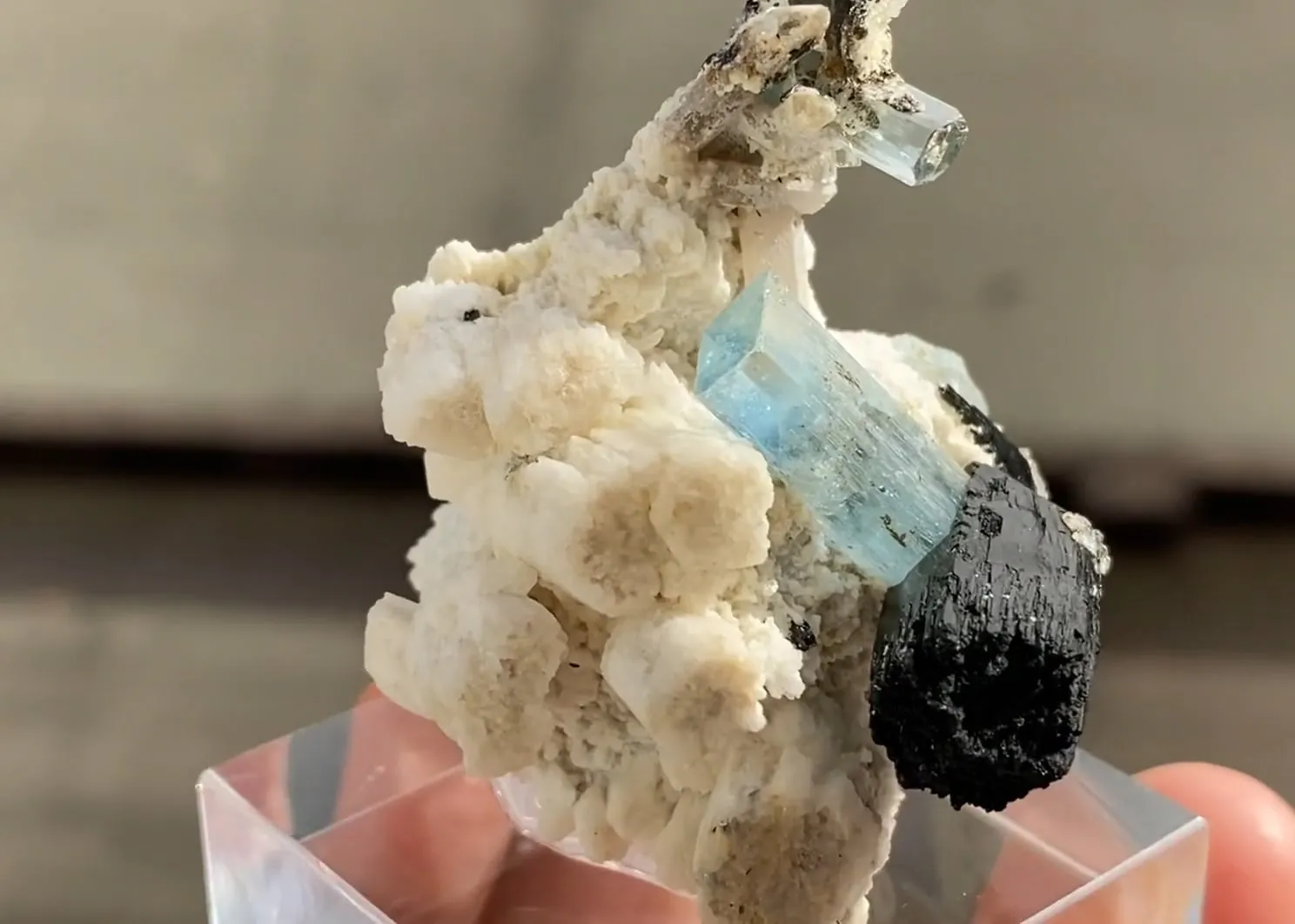 Aquamarine with Schorl and Feldspar - image 5