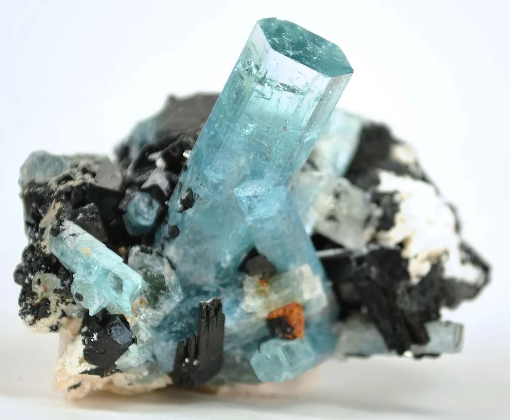 Aquamarine With Schorl image