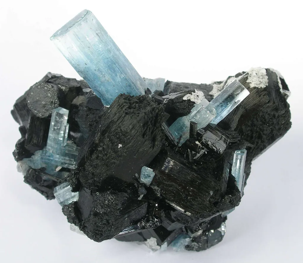Aquamarine With Schorl image