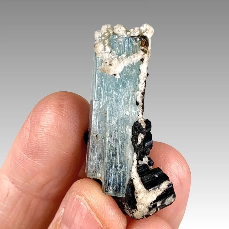 Aquamarine with Schorl from Namibia, Erongo Region - image 2