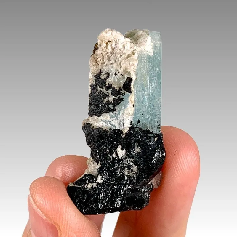 Aquamarine with Schorl from Namibia, Erongo Region - image 3