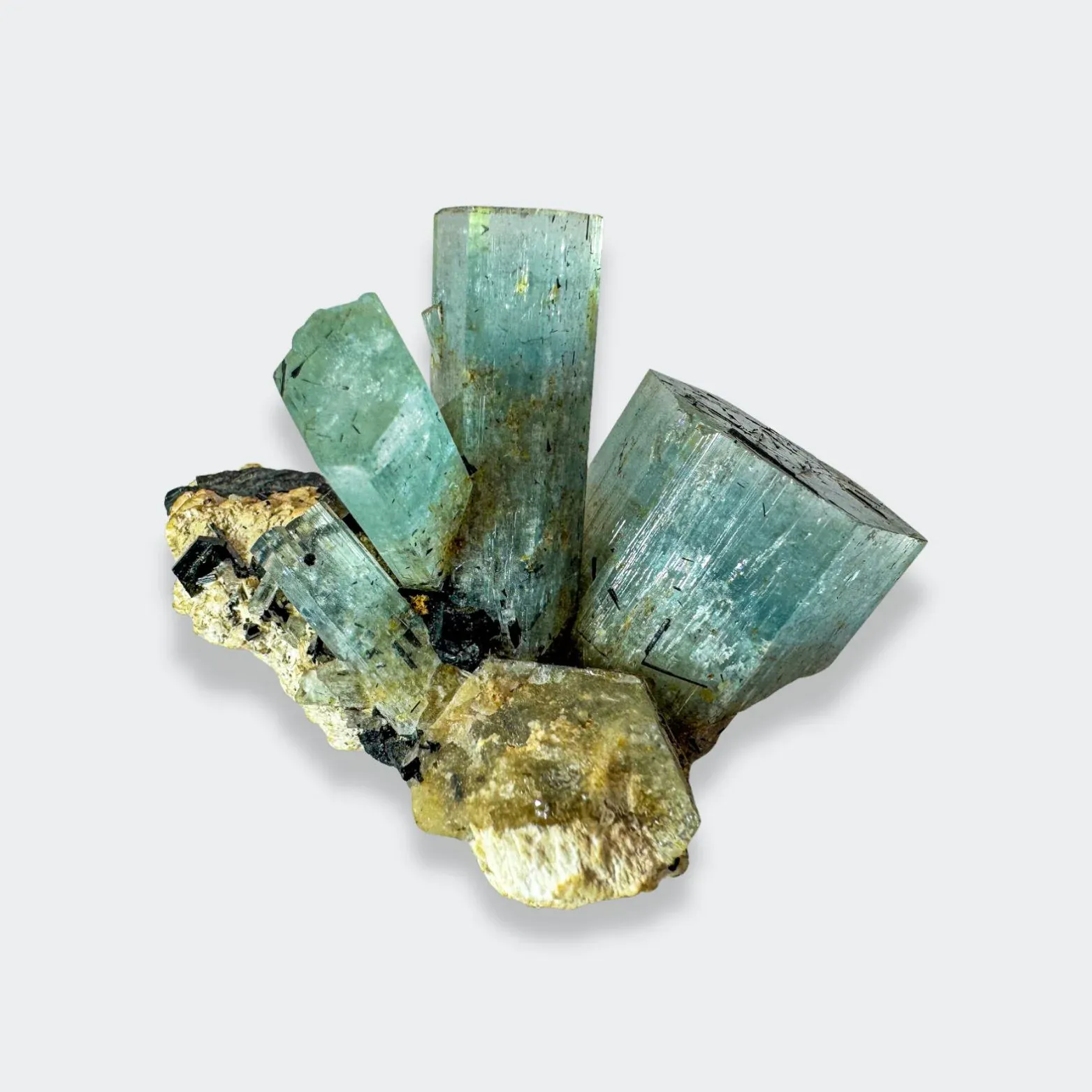 Aquamarine with Schorl from Namibia, Erongo Region, Erongo Mountains - image 1