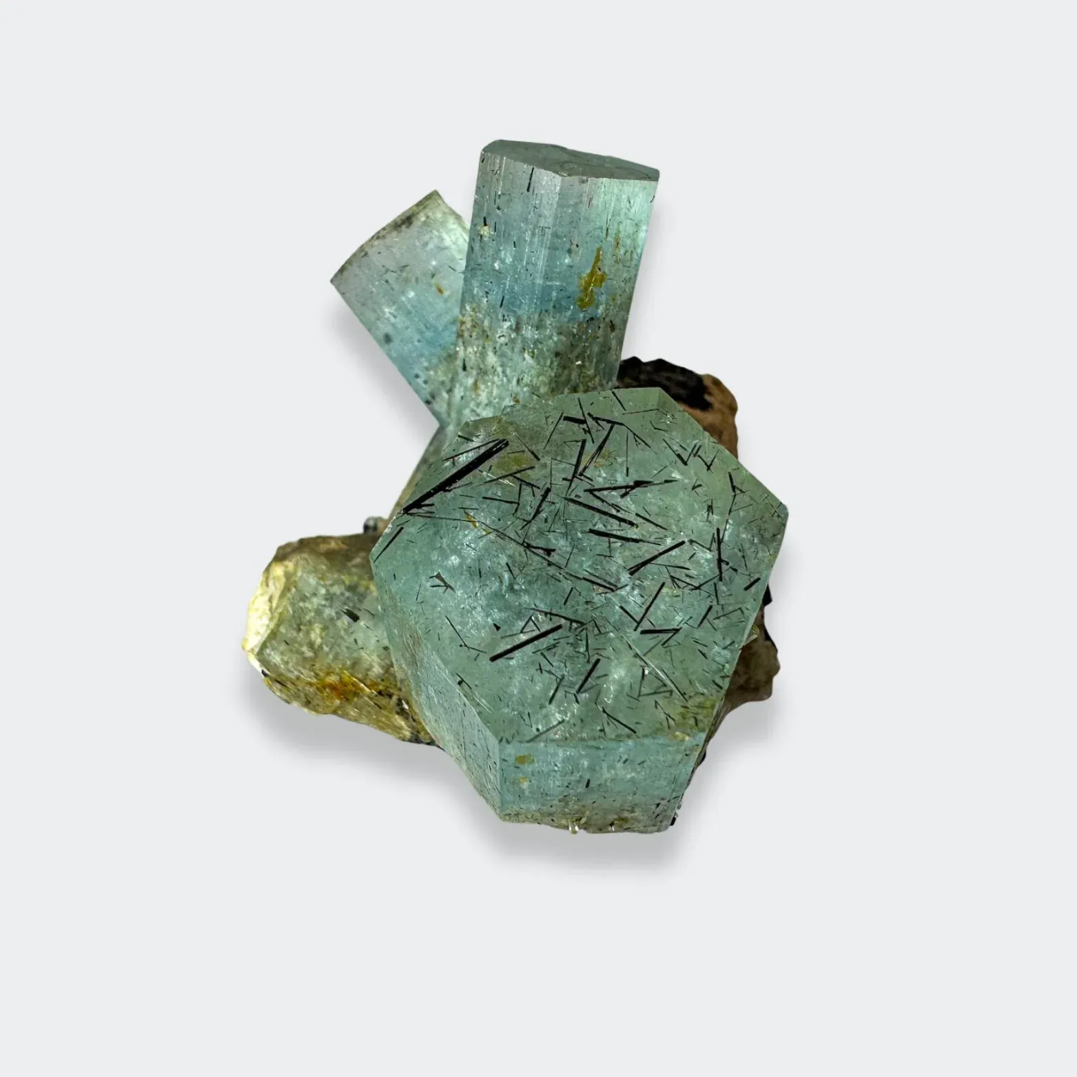 Aquamarine with Schorl from Namibia, Erongo Region, Erongo Mountains - image 3