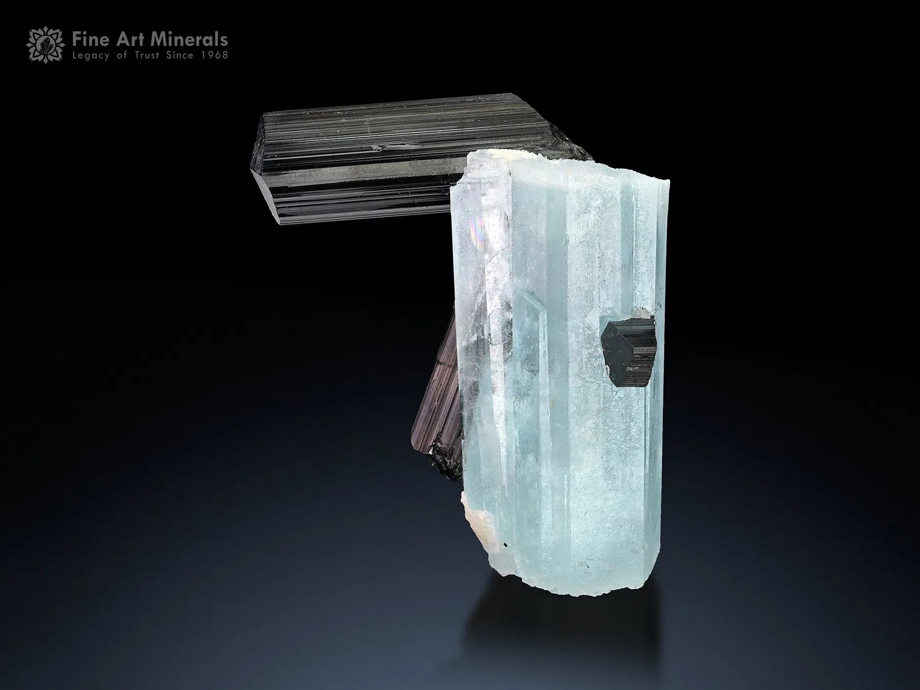 Aquamarine with Schorl from Pakistan - image 2