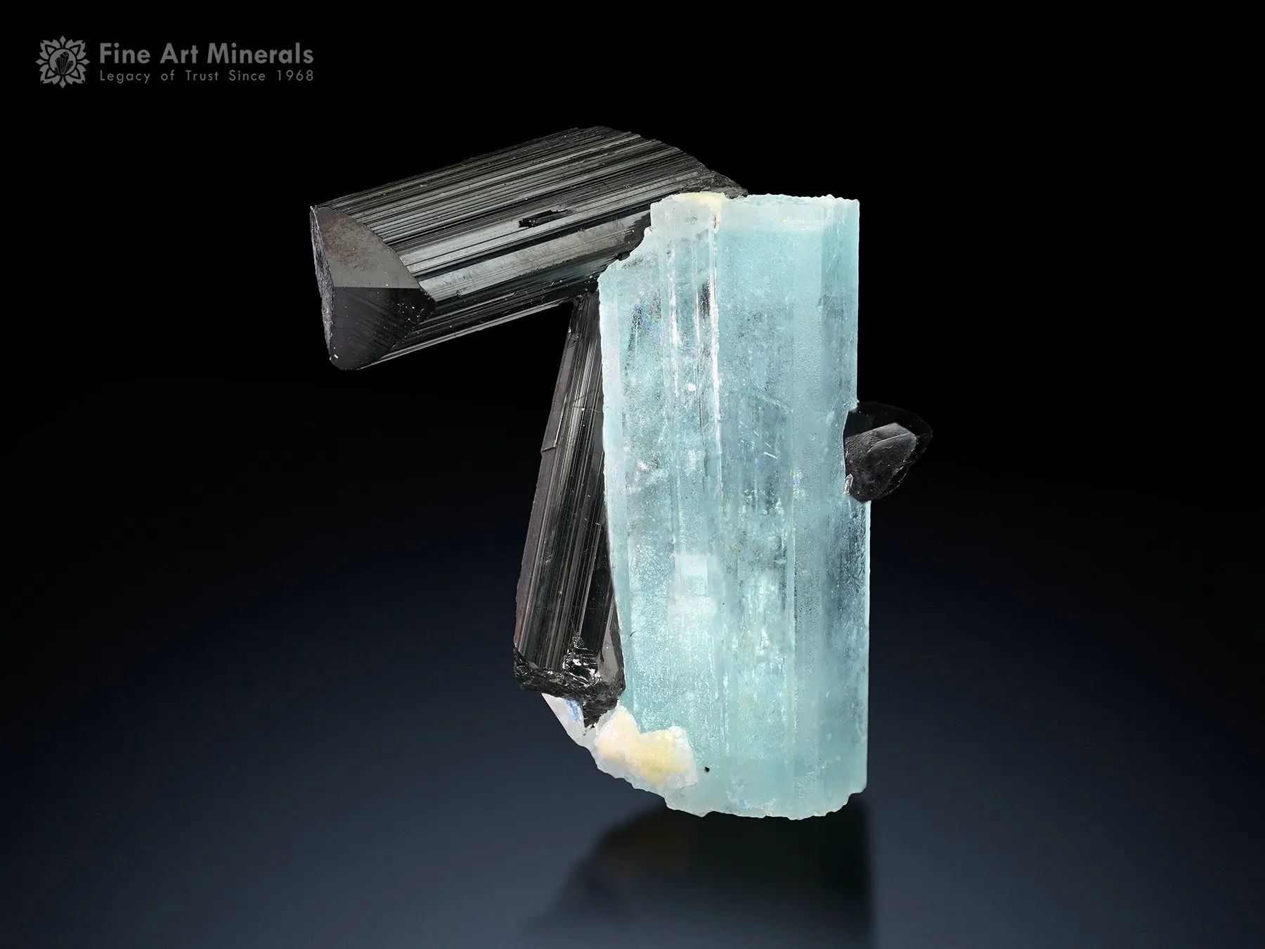 Aquamarine with Schorl from Pakistan - image 3