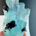 Aquamarine with schorl from Pakistan Shigar - image 5