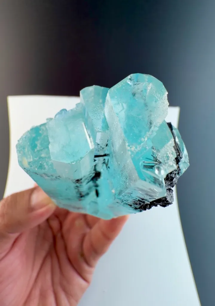 Aquamarine with schorl from Pakistan Shigar - image 4