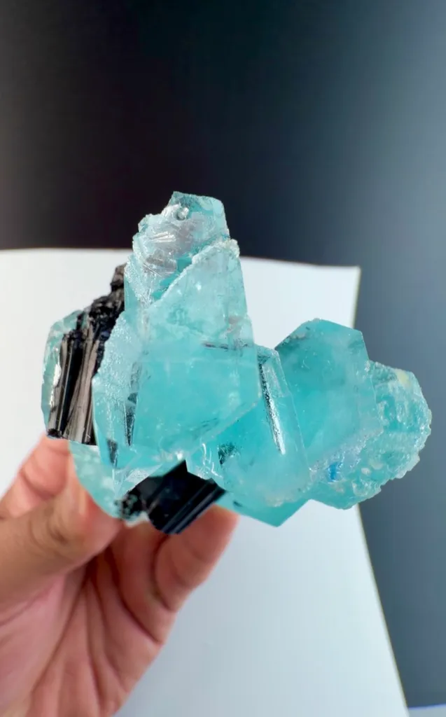 Aquamarine with schorl from Pakistan Shigar - image 3