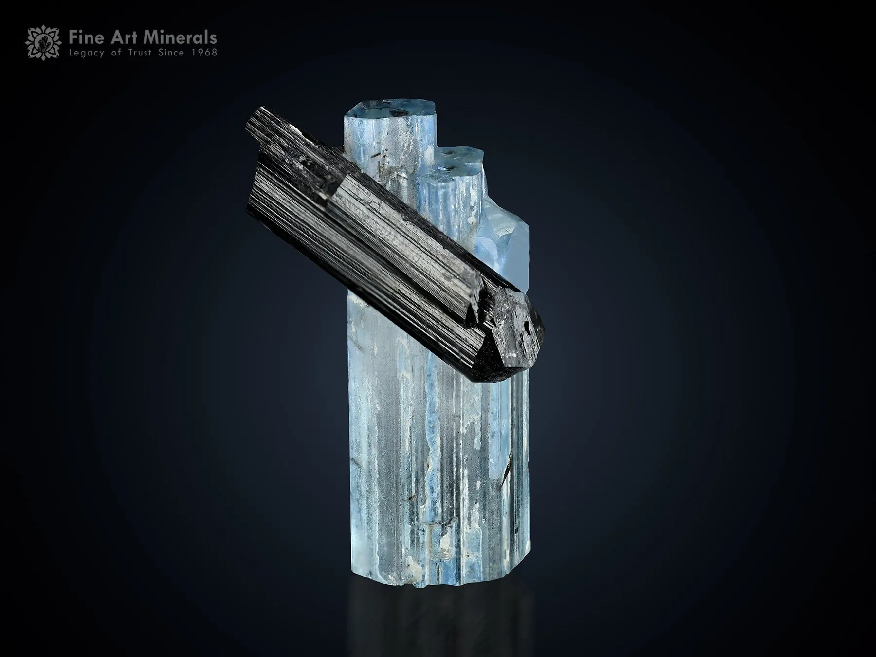 Aquamarine with Schorl from Skardu Pakistan - image 1