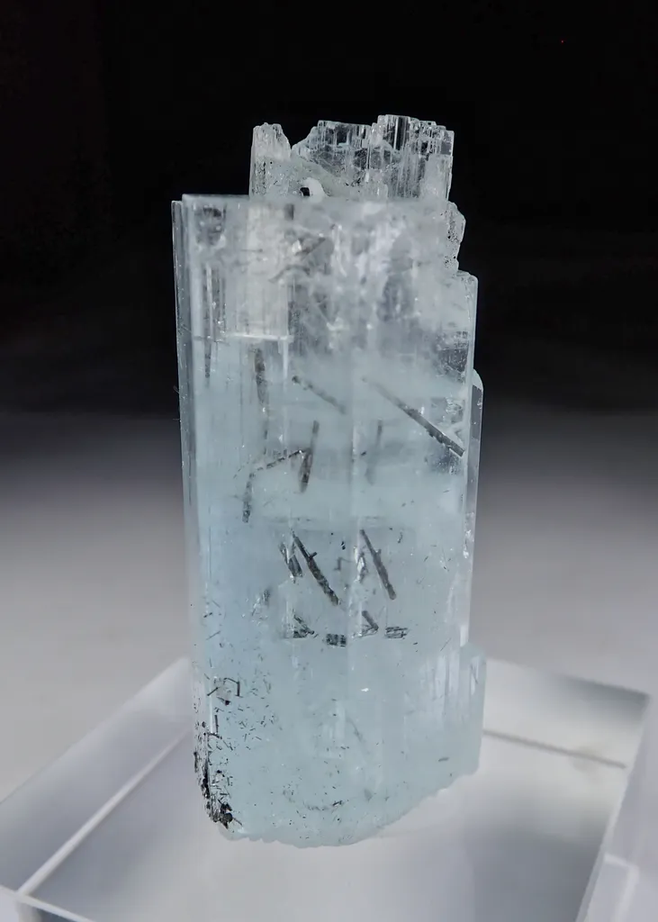 Aquamarine with Schorl inclusions - image 3