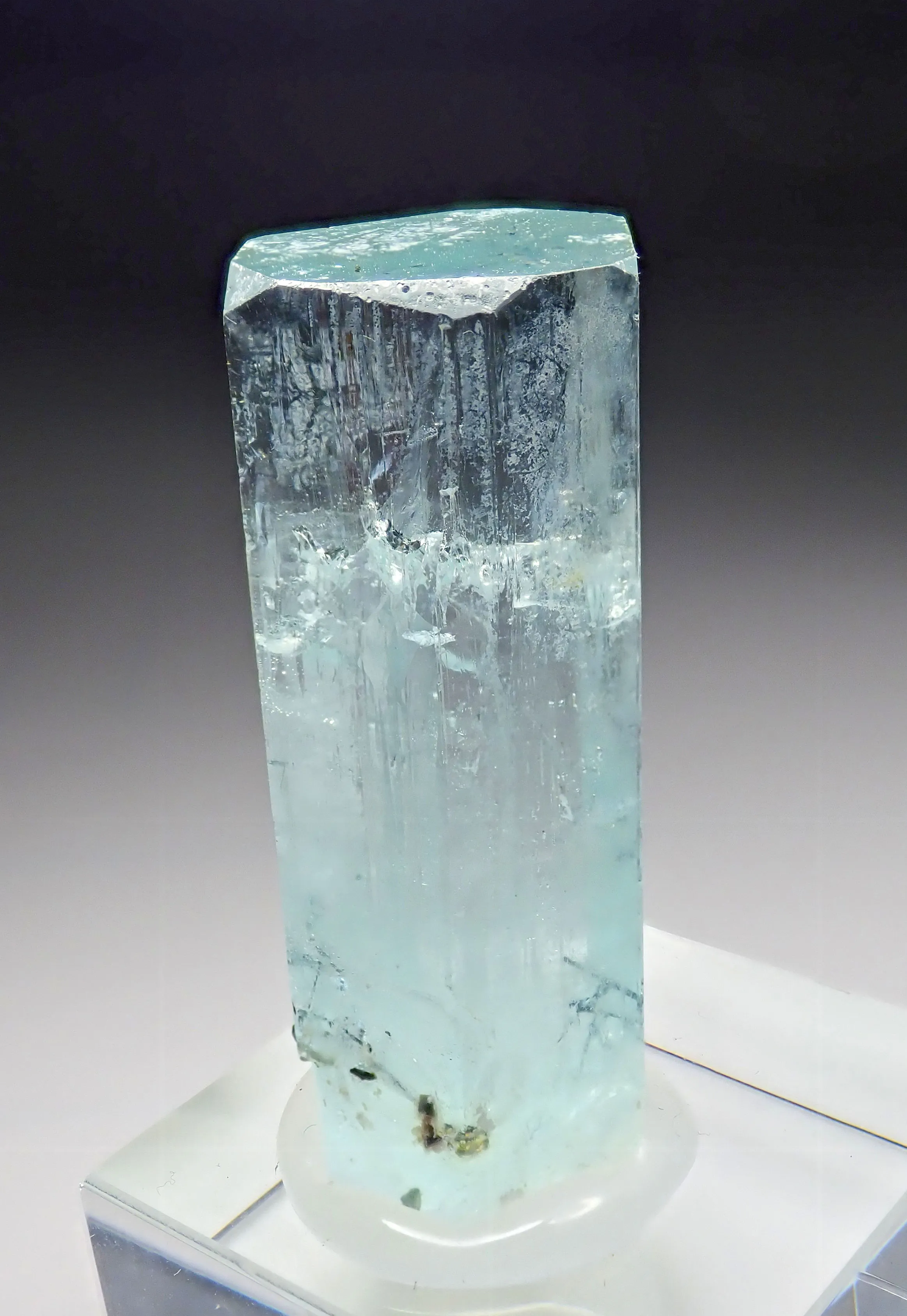 Aquamarine with Schorl inclusions - image 4