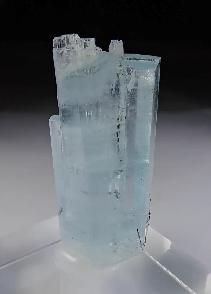 Aquamarine with Schorl inclusions - image 4