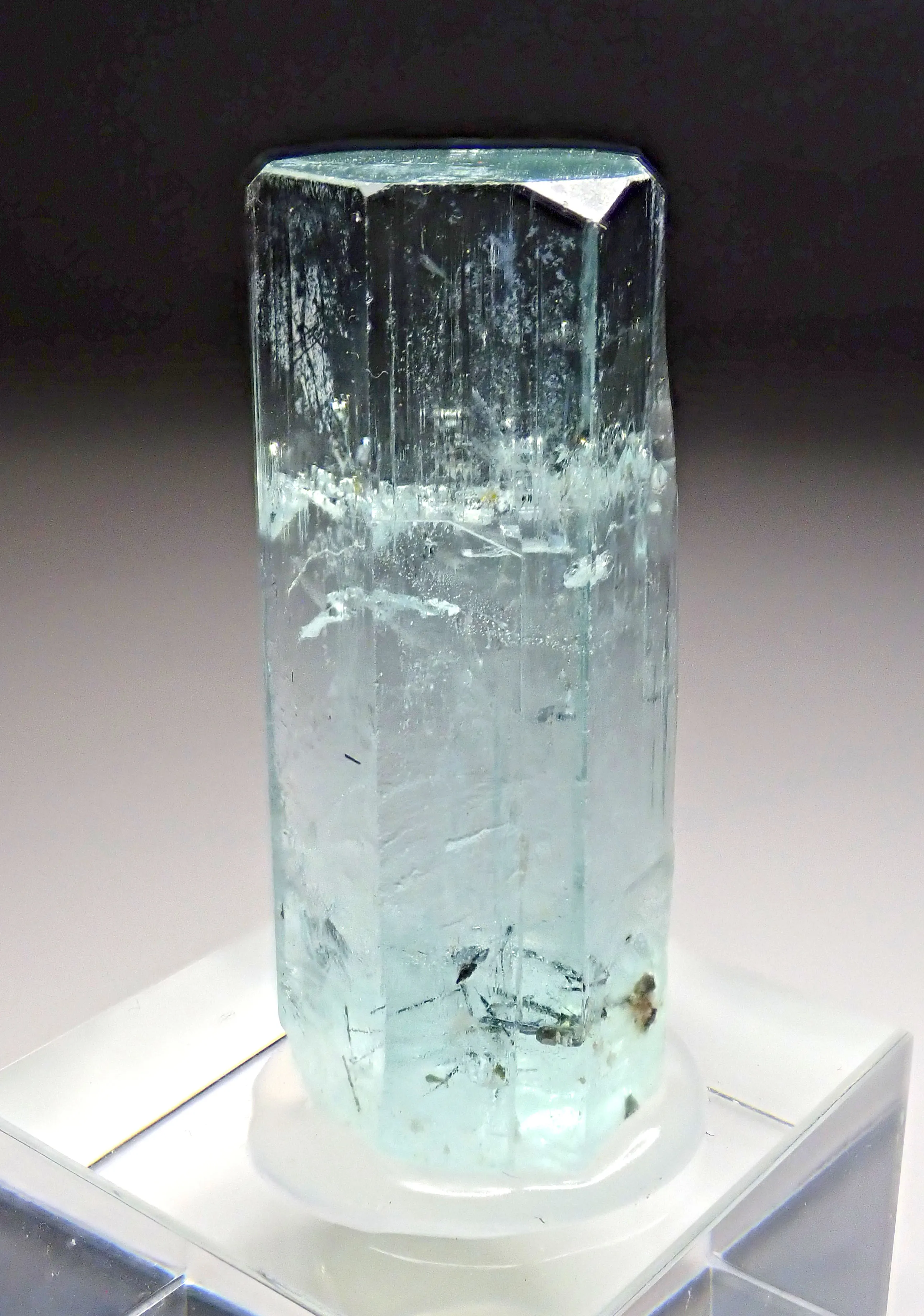 Aquamarine with Schorl inclusions - image 6