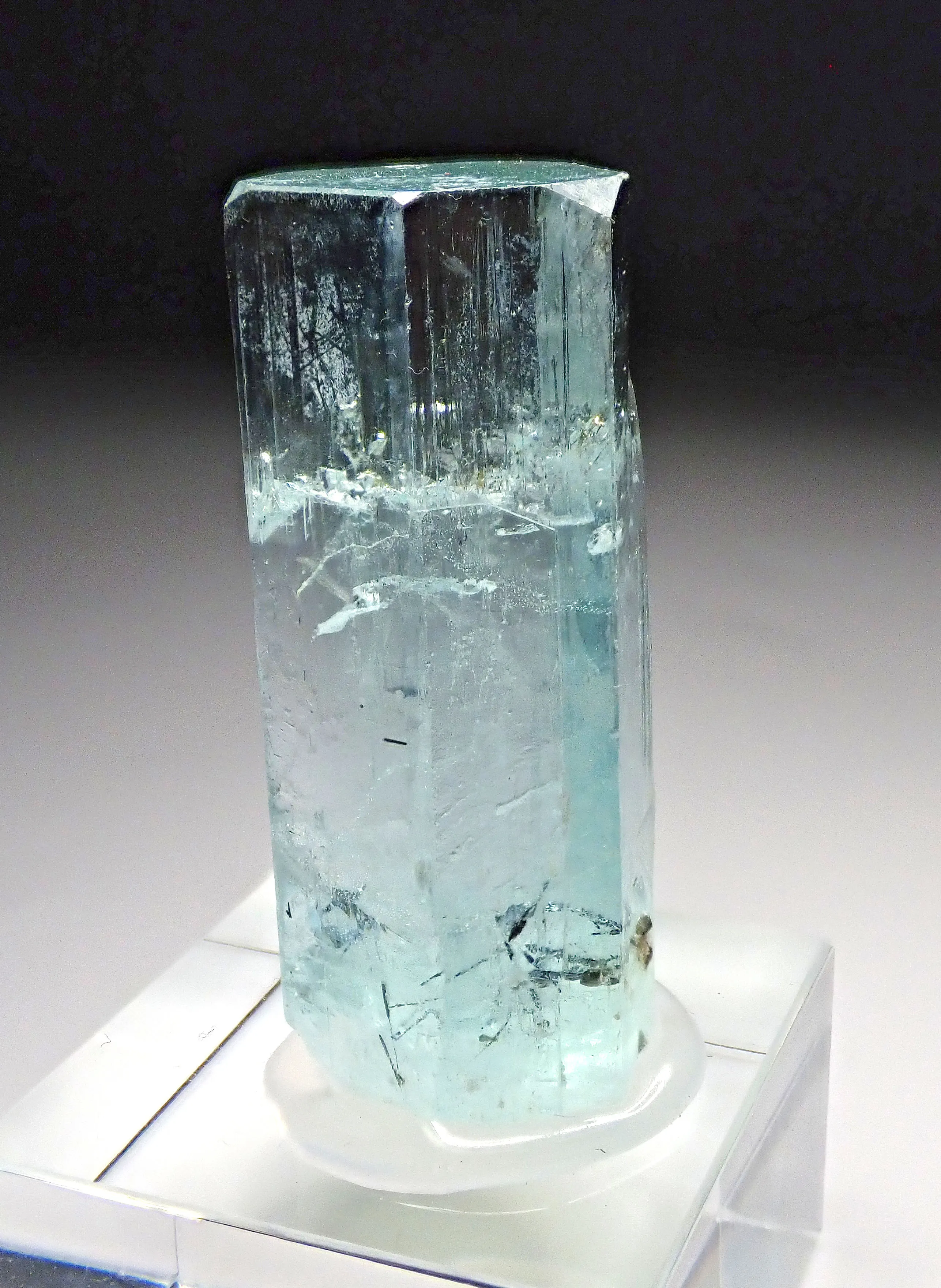 Aquamarine with Schorl inclusions - image 3