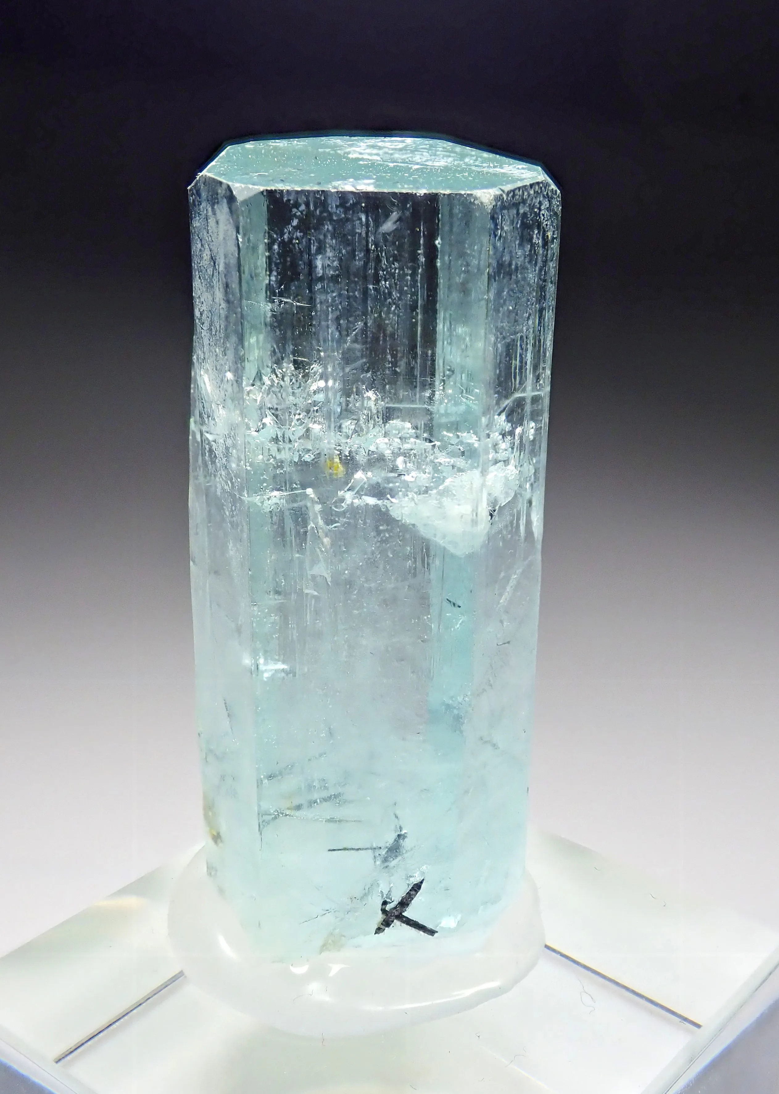 Aquamarine with Schorl inclusions - image 2