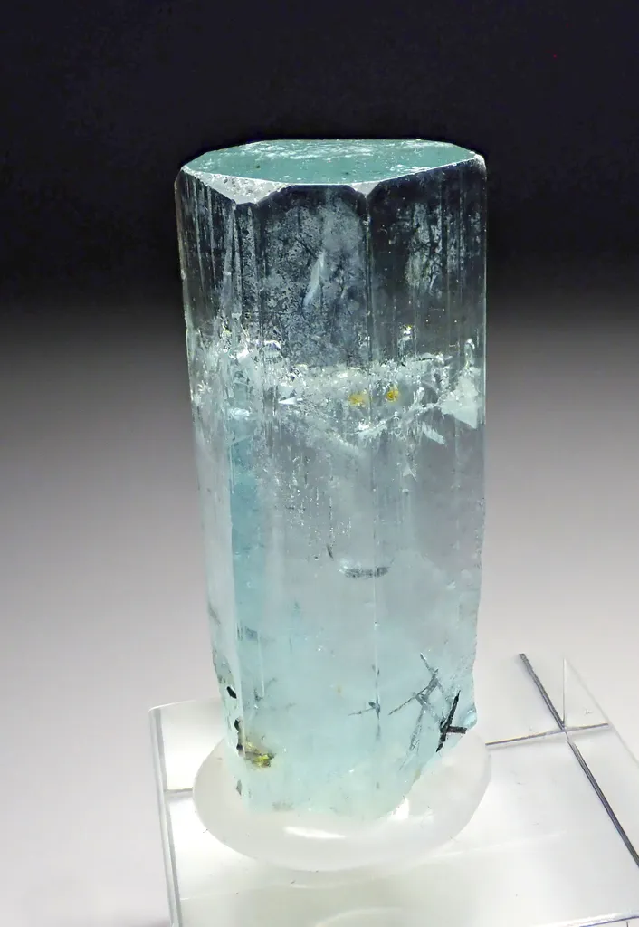 Aquamarine with Schorl inclusions image