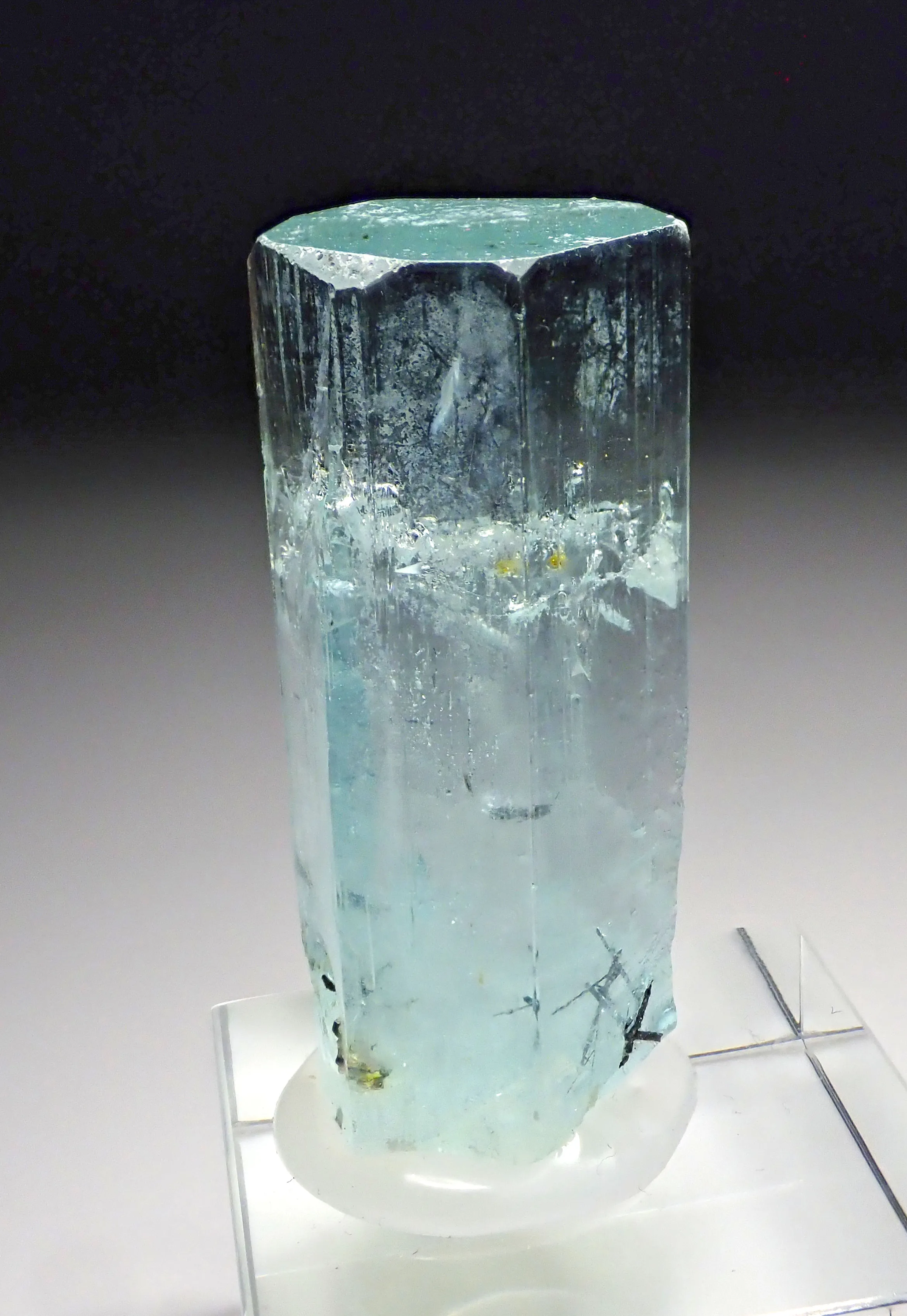 Aquamarine with Schorl inclusions - image 1