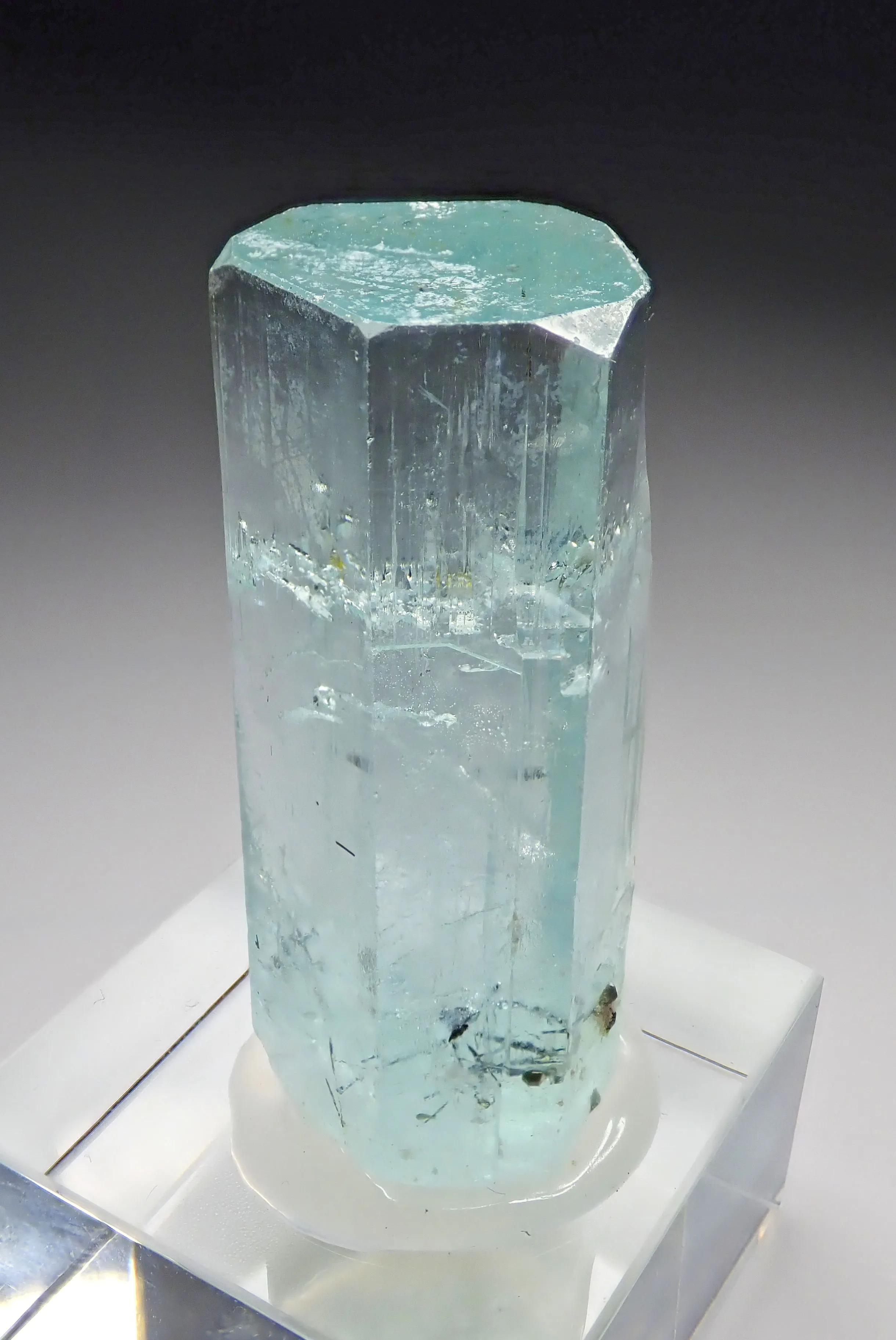 Aquamarine with Schorl inclusions - image 5