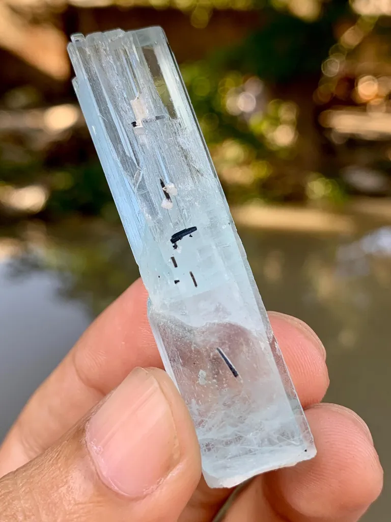 Aquamarine with Schorl inclusions from Pakistan - image 4