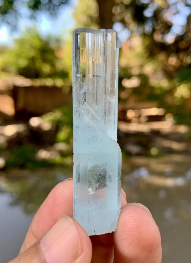 Aquamarine with Schorl inclusions from Pakistan - image 3
