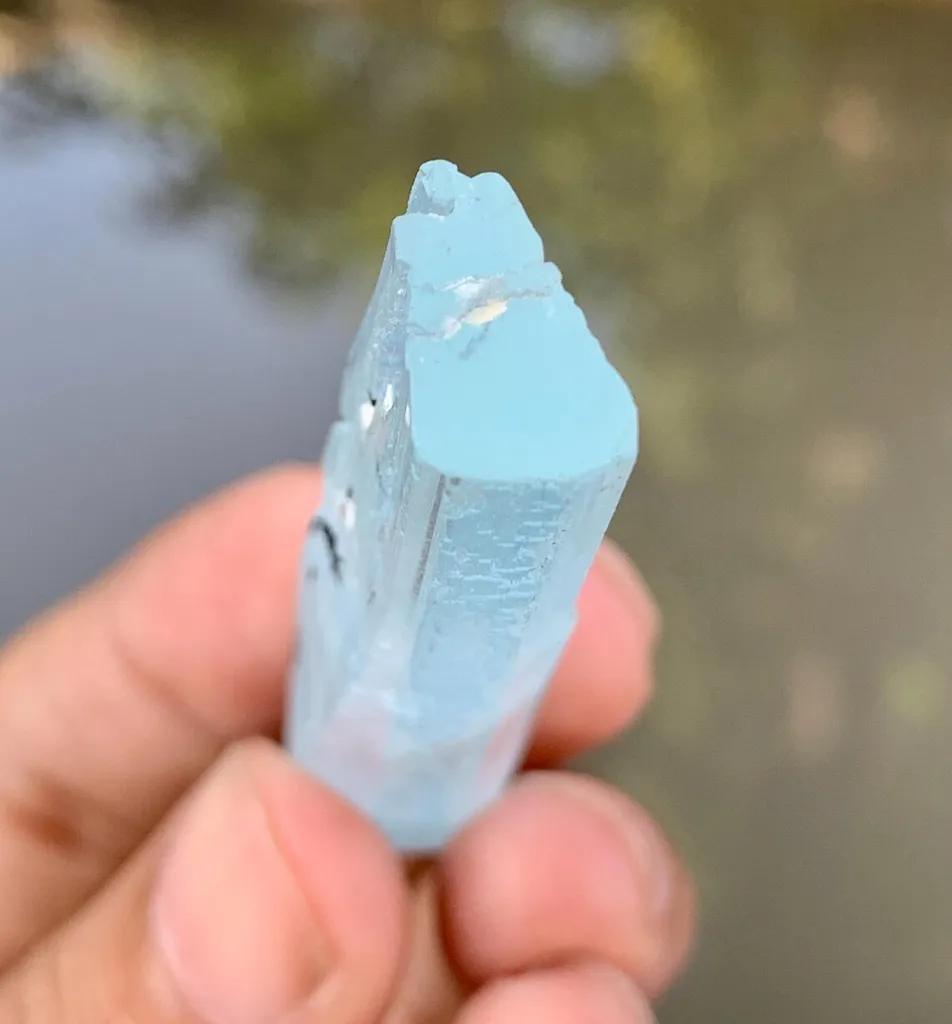 Aquamarine with Schorl inclusions from Pakistan - image 6