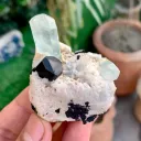Aquamarine with Schorl on Matrix  from Pakistan - image 3