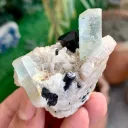 Aquamarine with Schorl on Matrix  from Pakistan - image 8