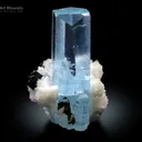 Aquamarine with Schorl Spray and Albite from Skardu Pakistan - image 1