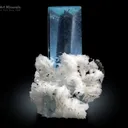 Aquamarine with Schorl Spray and Albite from Skardu Pakistan - image 2