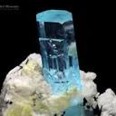 Aquamarine with Schorl Spray from Pakistan - image 3