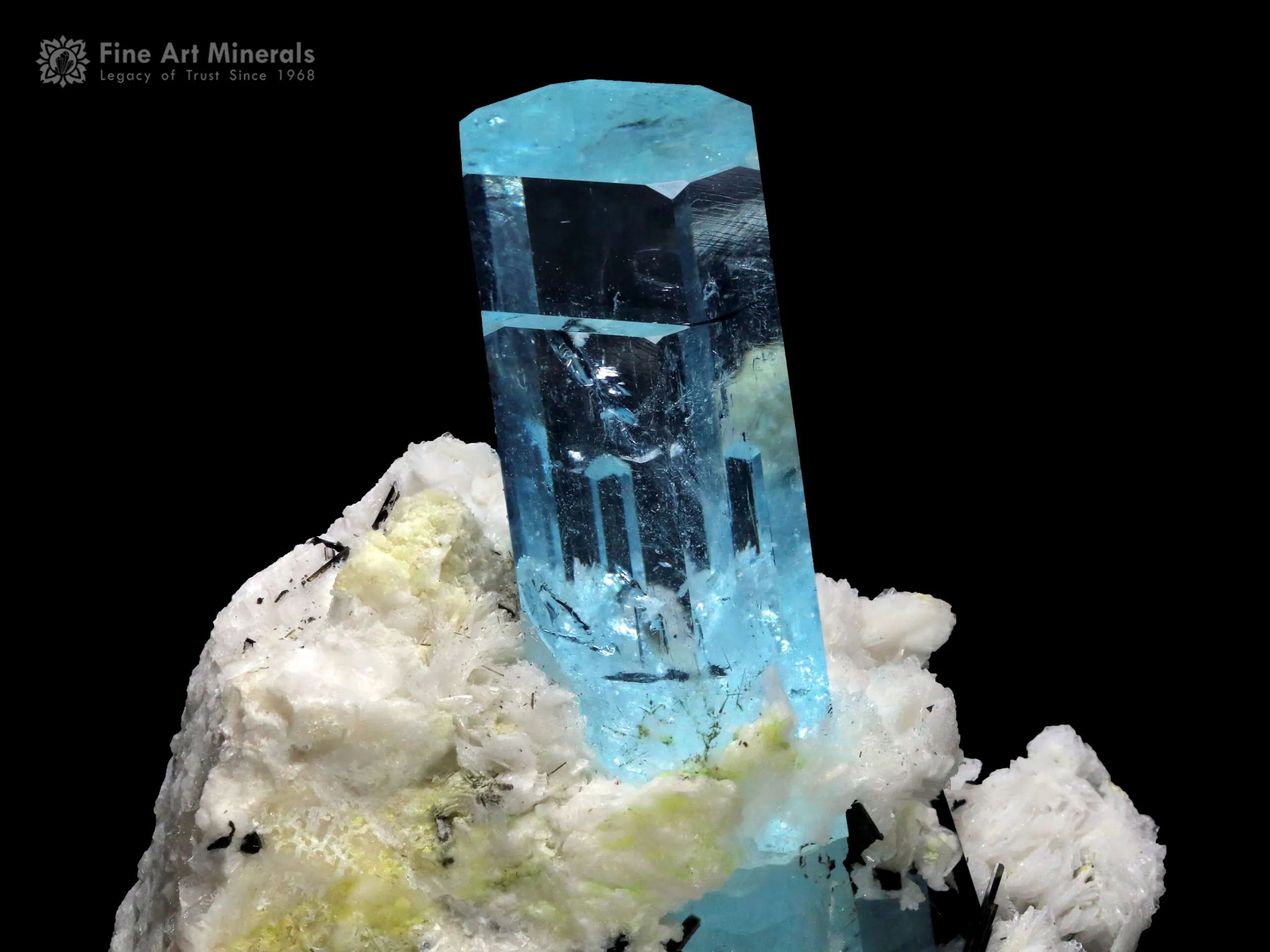 Aquamarine with Schorl Spray from Pakistan - image 3