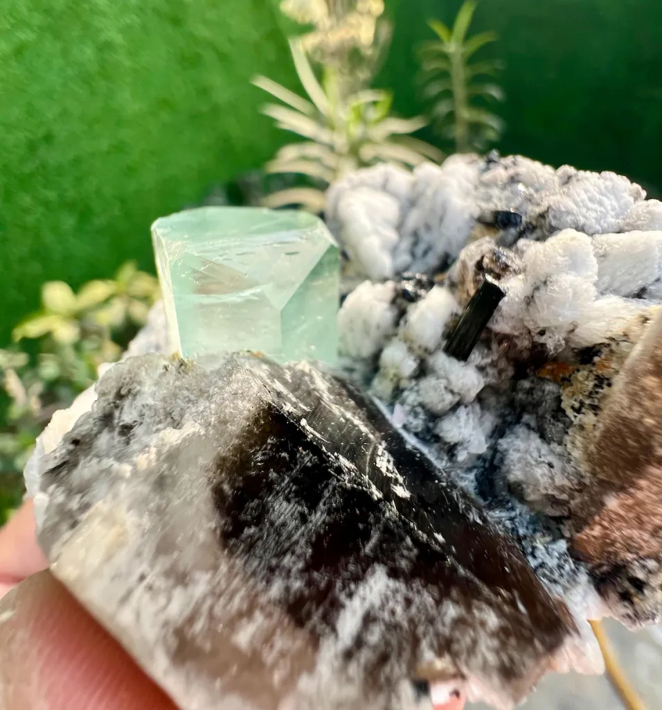 Aquamarine with Smoky Quartz and Albite from Afghanistan - image 4