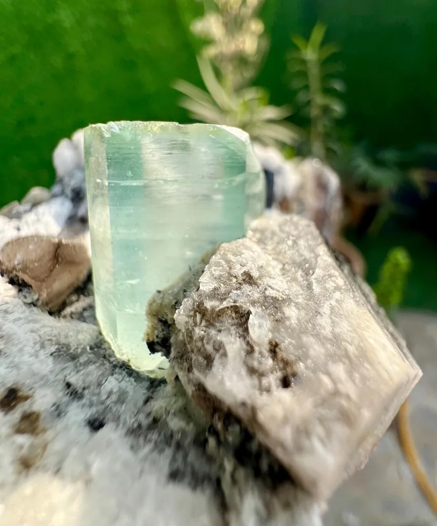 Aquamarine with Smoky Quartz and Albite from Afghanistan - image 3