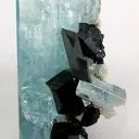 Aquamarine With Smoky Quartz (Twin) and Schorl - image 3