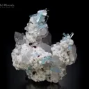 Aquamarine with Spessartine and Quartz on Feldspar from Pakistan - image 2