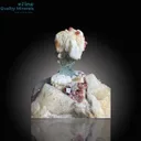 Aquamarine with Spessartine Garnet on Matrix - image 3