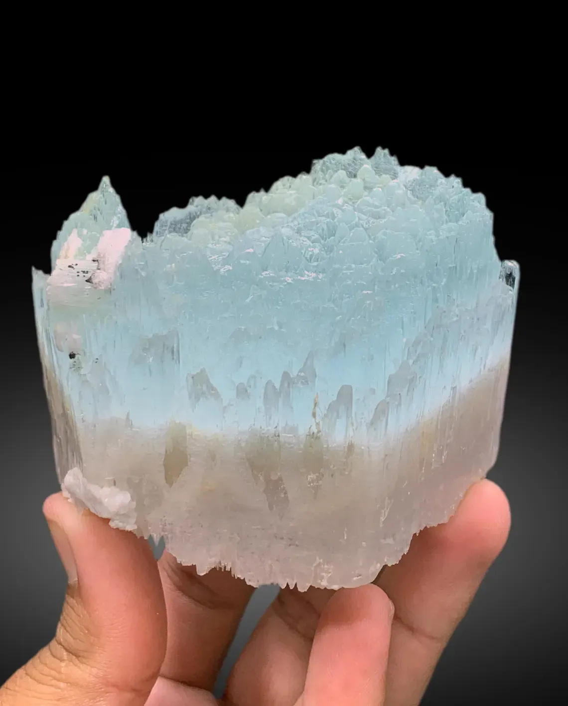 AquaMorganite Crystal with Etched Terminations, Scepter AquaMorganite Specimen - 388 gram - image 5