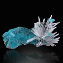 Aragonite on Chrysocolla - image 2