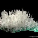Aragonite on Cuprian Adamite - image 4