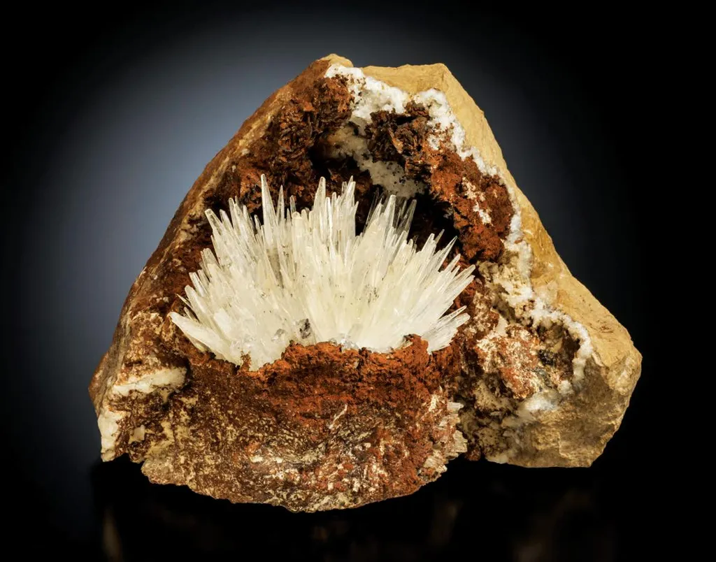 Aragonite on ferroan Dolomite image