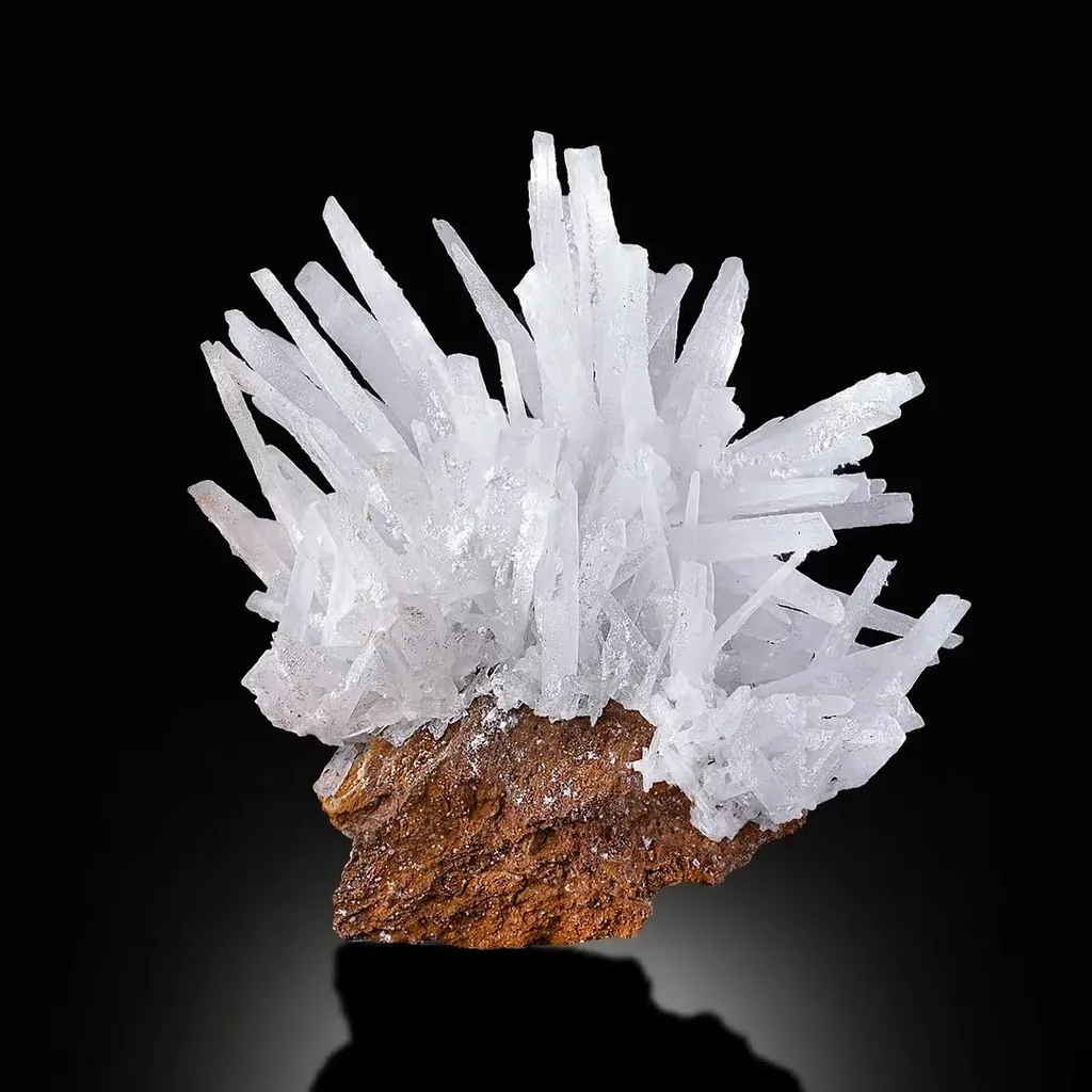 Aragonite on Limonite